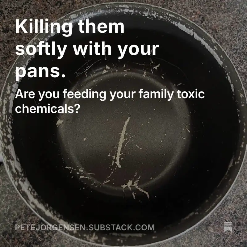 A saucepan with the non-stick lining coming away