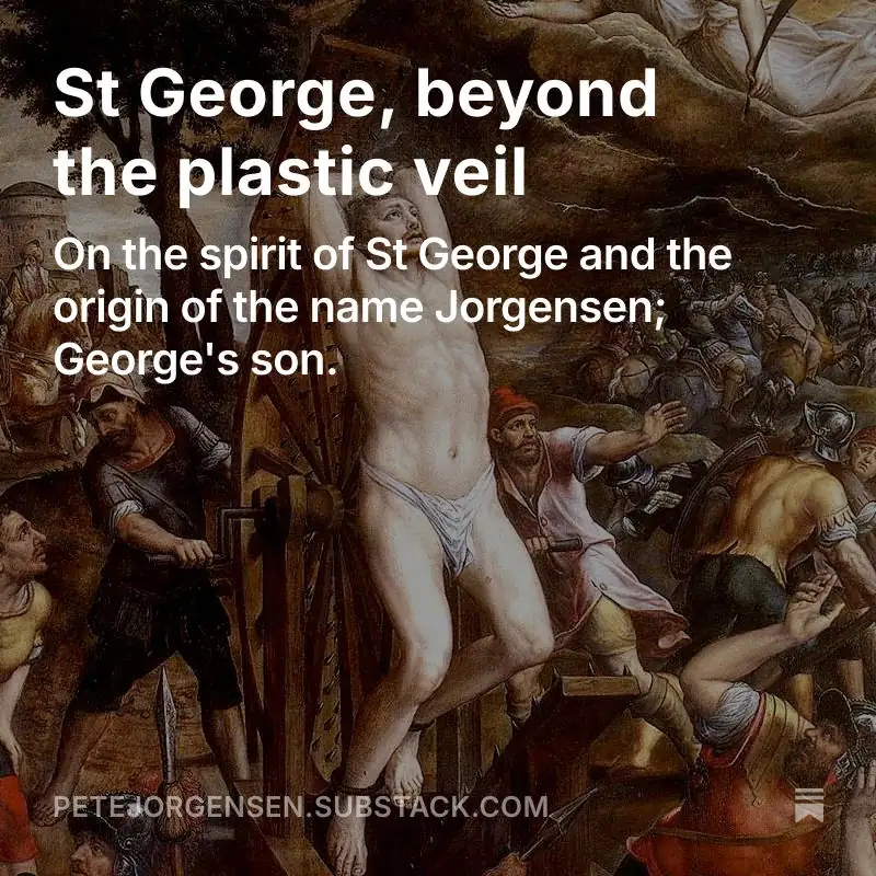 St George being tortured to death.