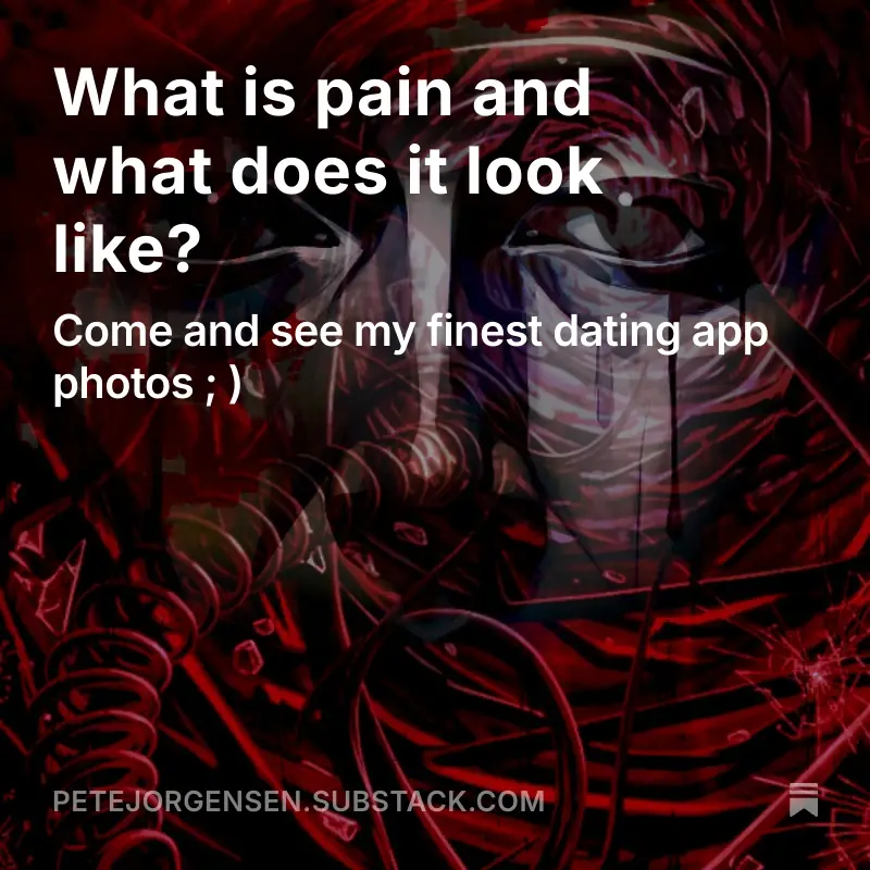 A composite showing a cubist painting of a suffering face mixed with broken glass, and random bits of metal