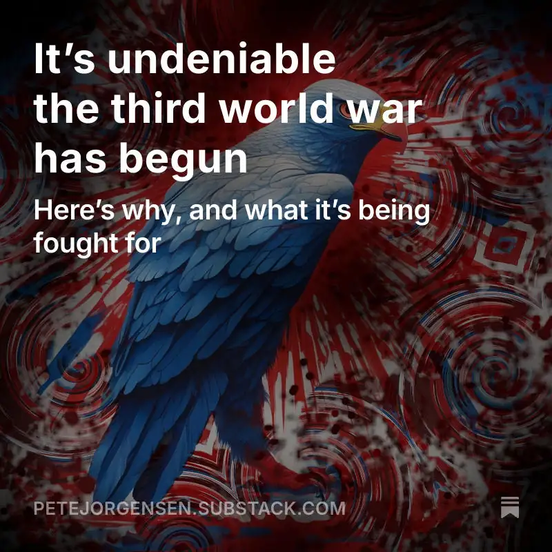 A blue-feathered eagle with a red claw, perched amidst exploding swirls of blue and red